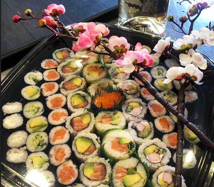 six-fours plateaux de sushis evenement entreprise